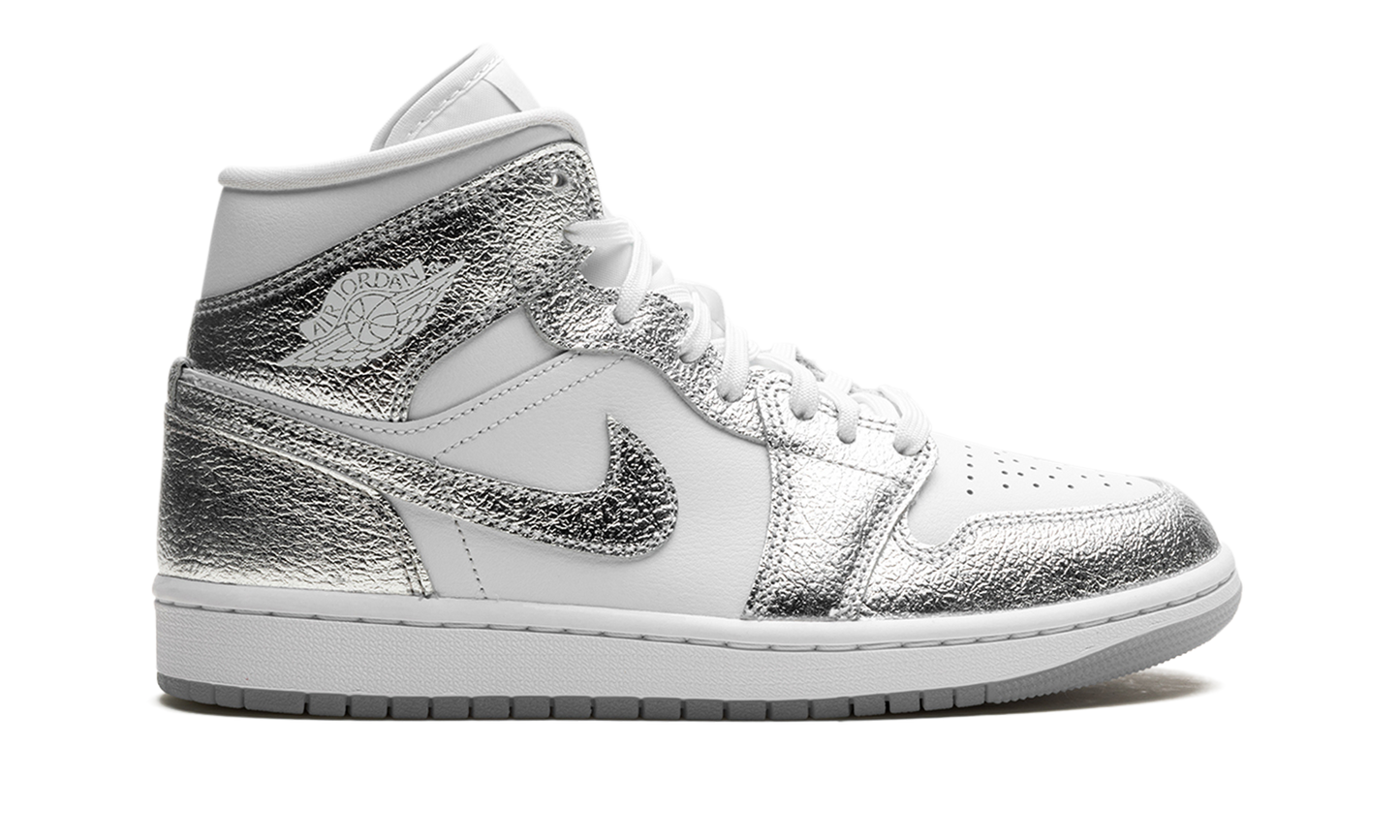 Air Jordan 1 Mid SE WMNS Metallic Silver