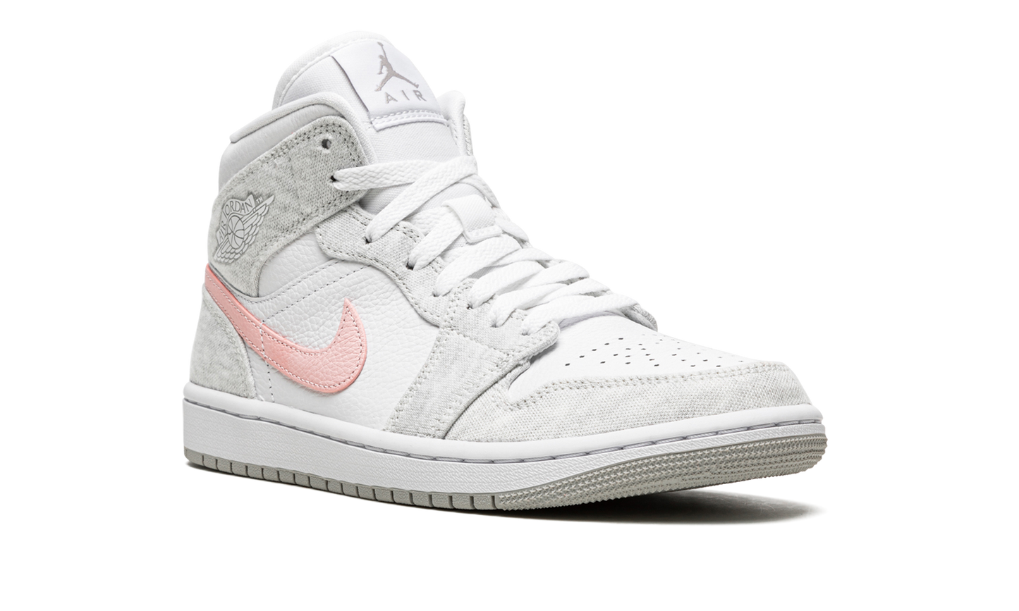 AIR JORDAN 1 MID SE WMNS Heather Grey / Pink