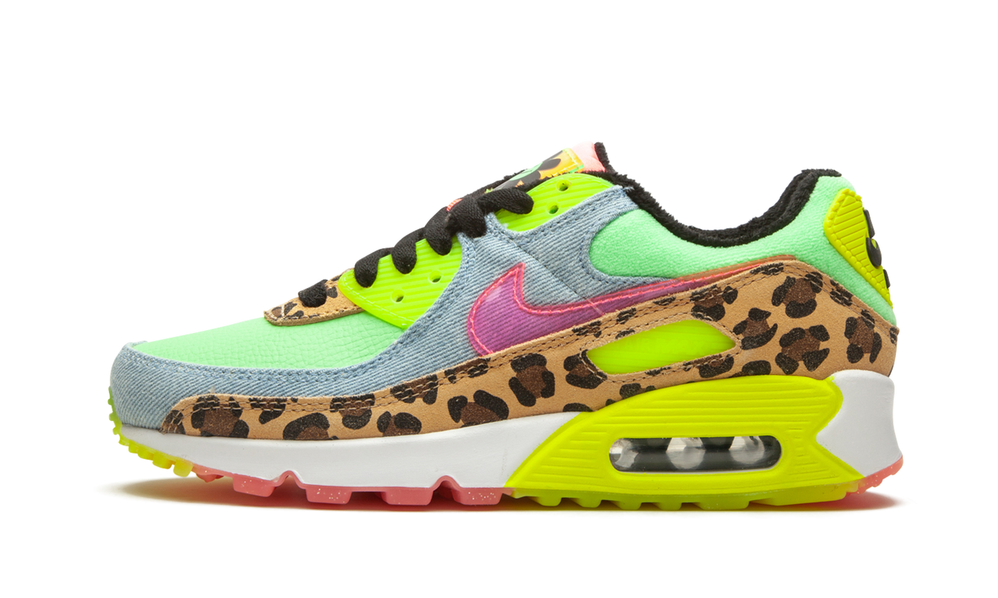 W Air Max 90 LX Denim Leopard Print