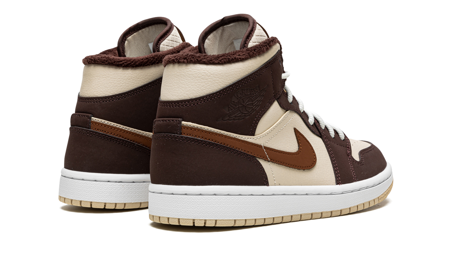 AIR JORDAN 1 MID SE WMNS Brown Basalt Fleece