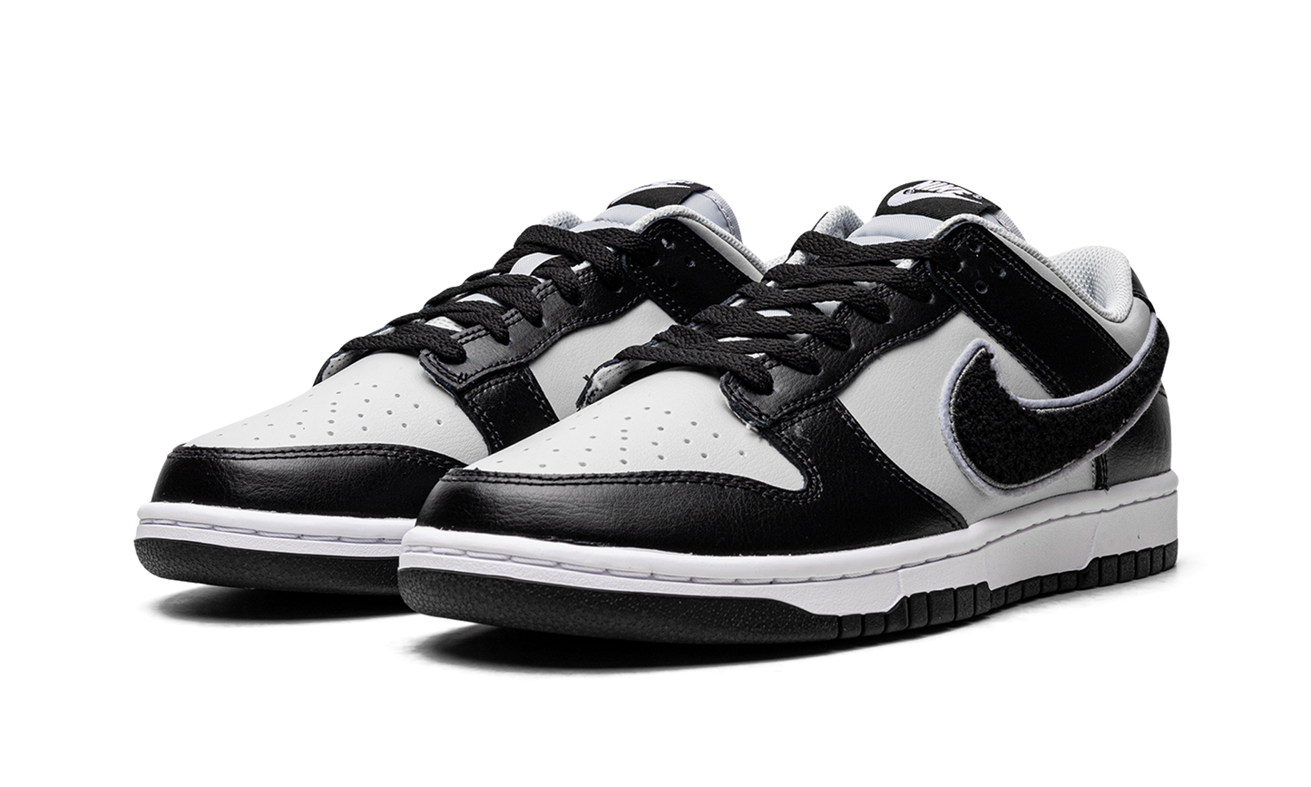 Dunk Low Chenille Swoosh Black Grey