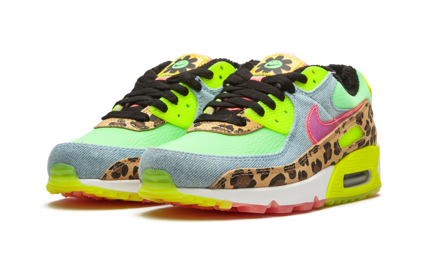 W Air Max 90 LX Denim Leopard Print