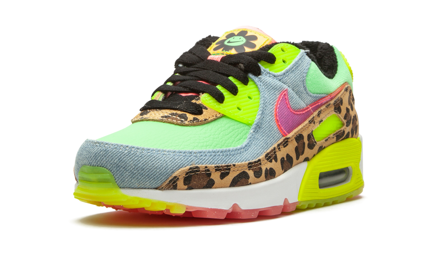 W Air Max 90 LX Denim Leopard Print