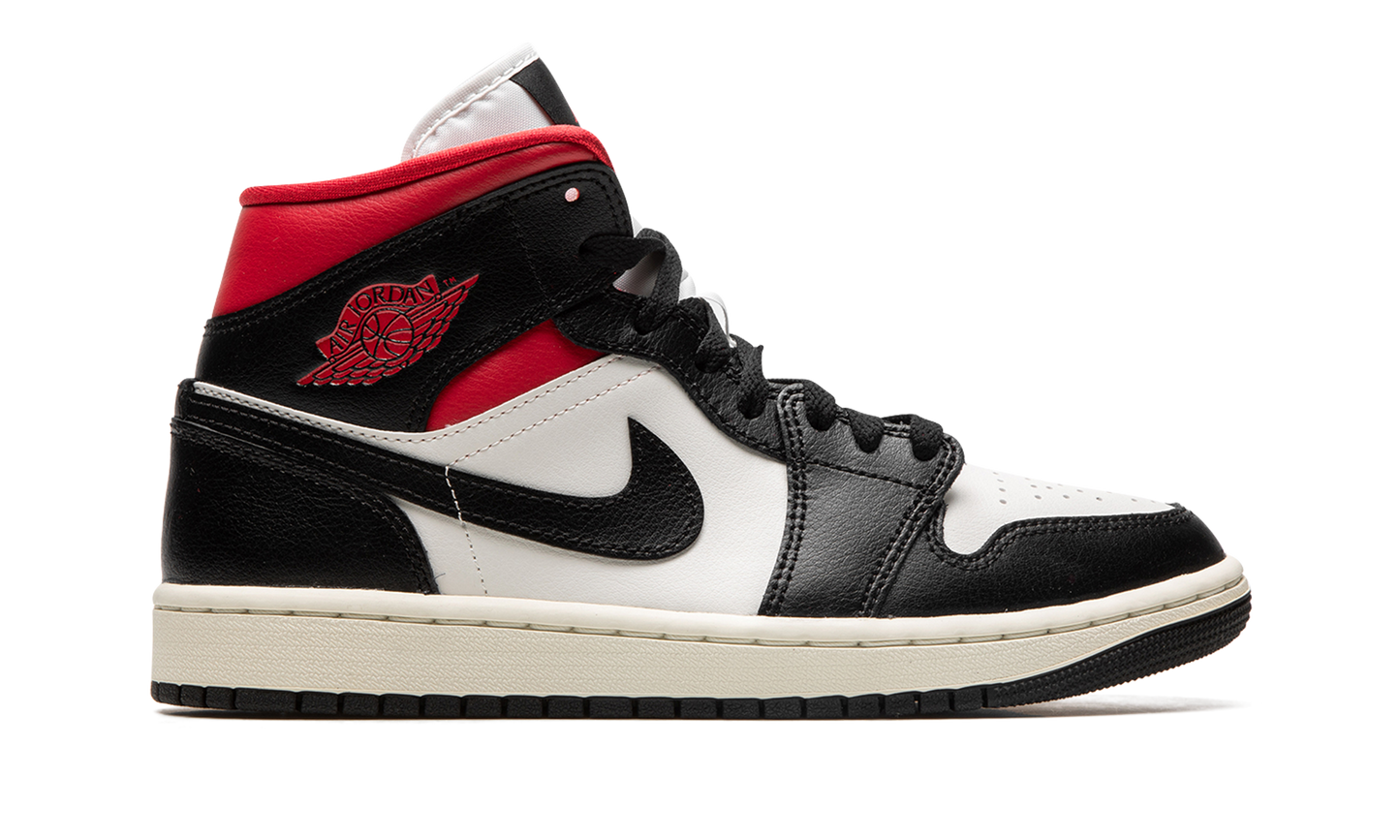 AIR JORDAN 1 MID WMNS Black / Gym Red / Sail