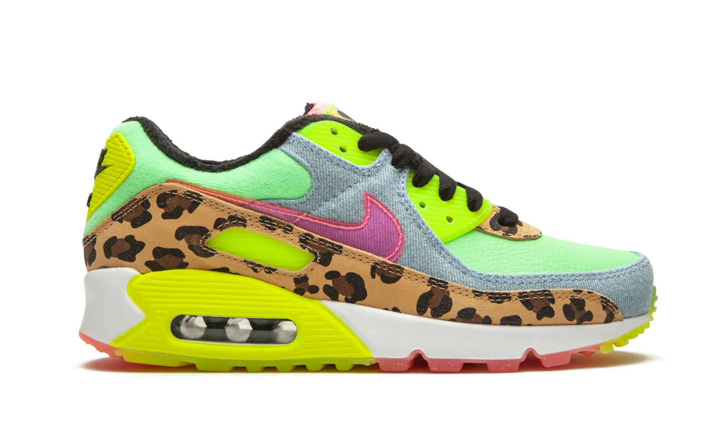 W Air Max 90 LX Denim Leopard Print