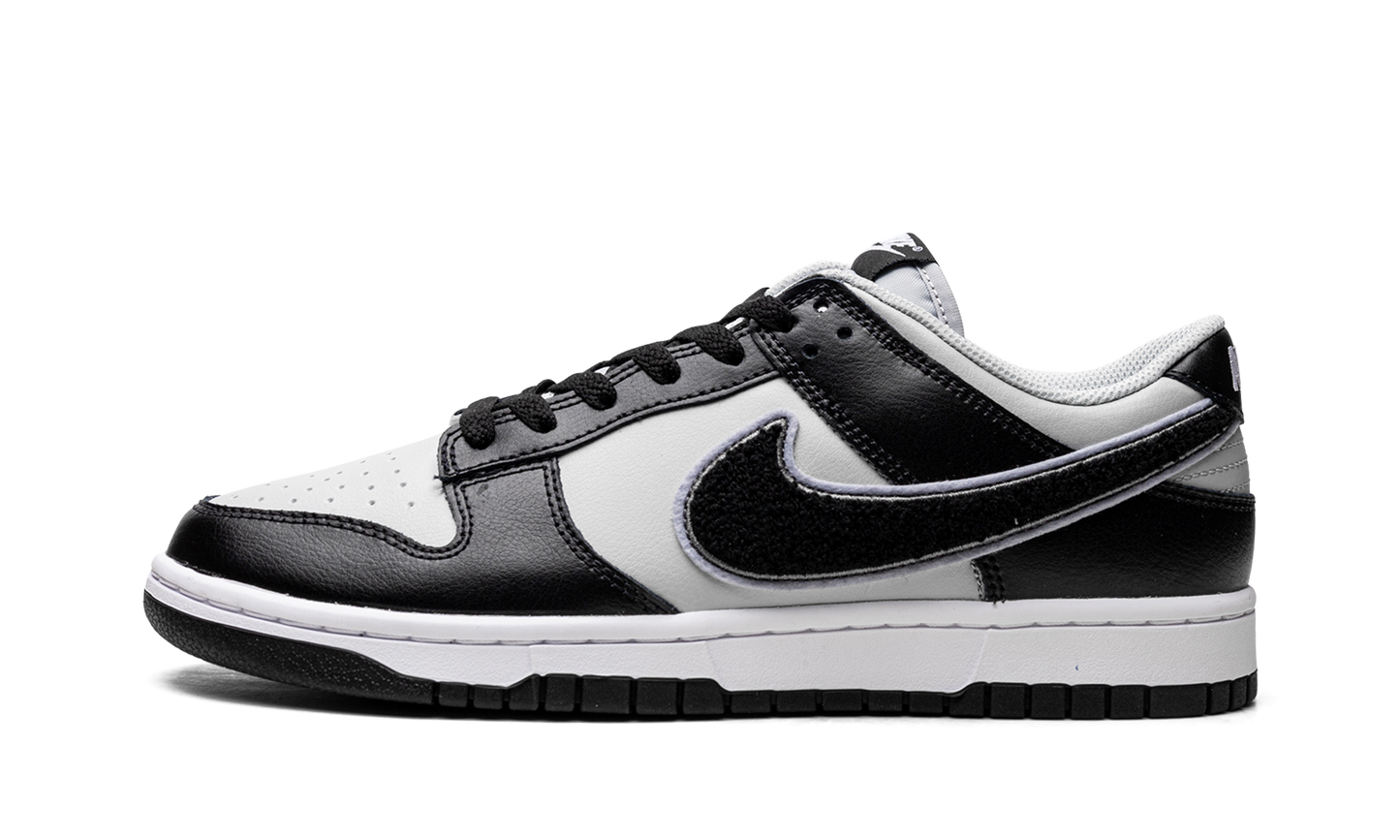 Dunk Low Chenille Swoosh Black Grey