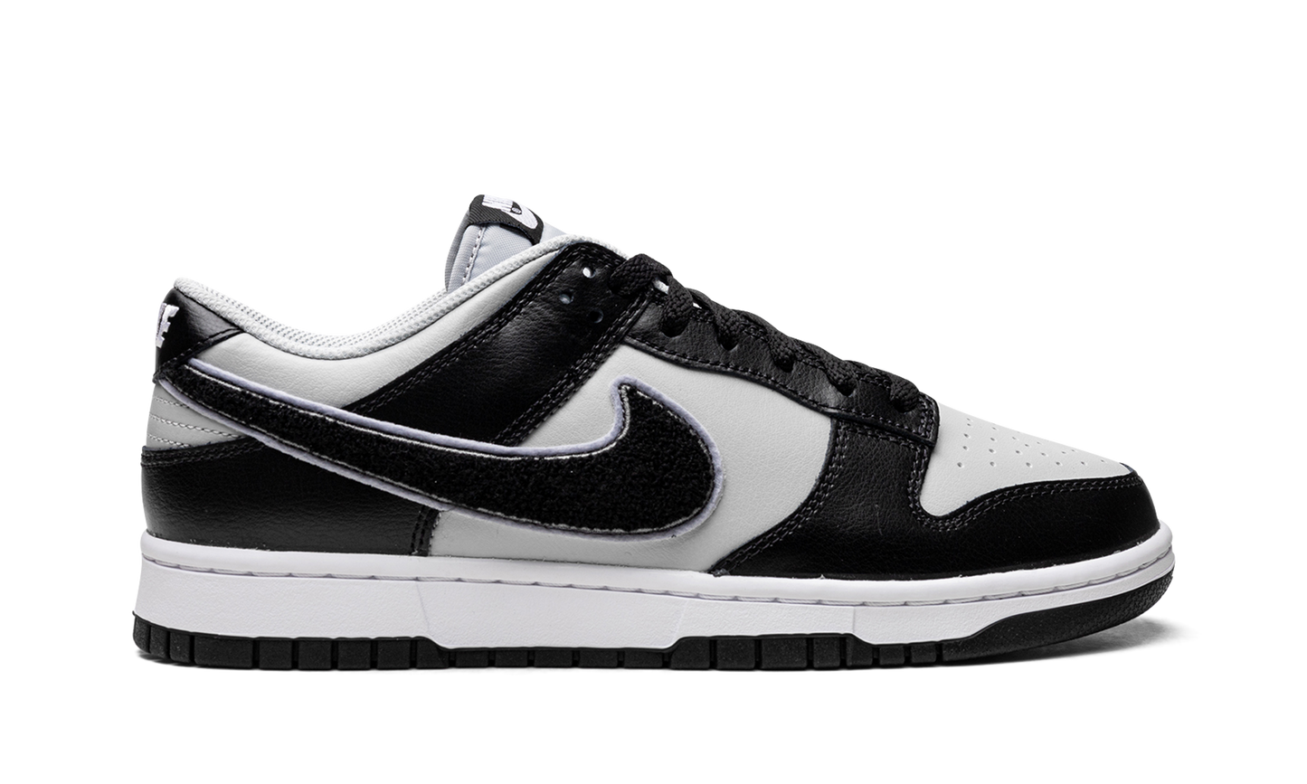 Dunk Low Chenille Swoosh Black Grey