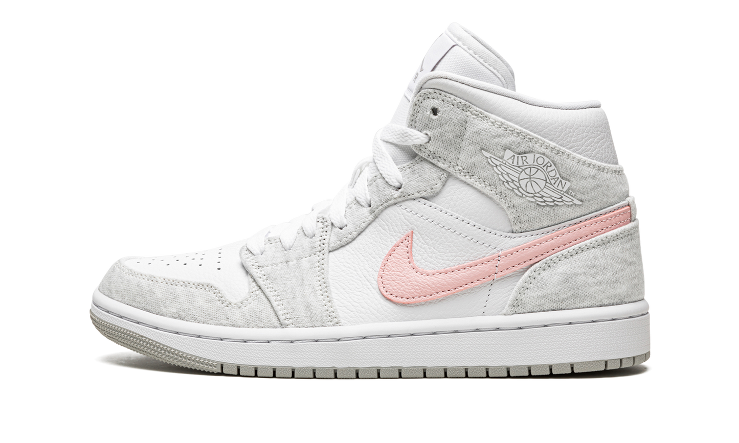 AIR JORDAN 1 MID SE WMNS Heather Grey / Pink