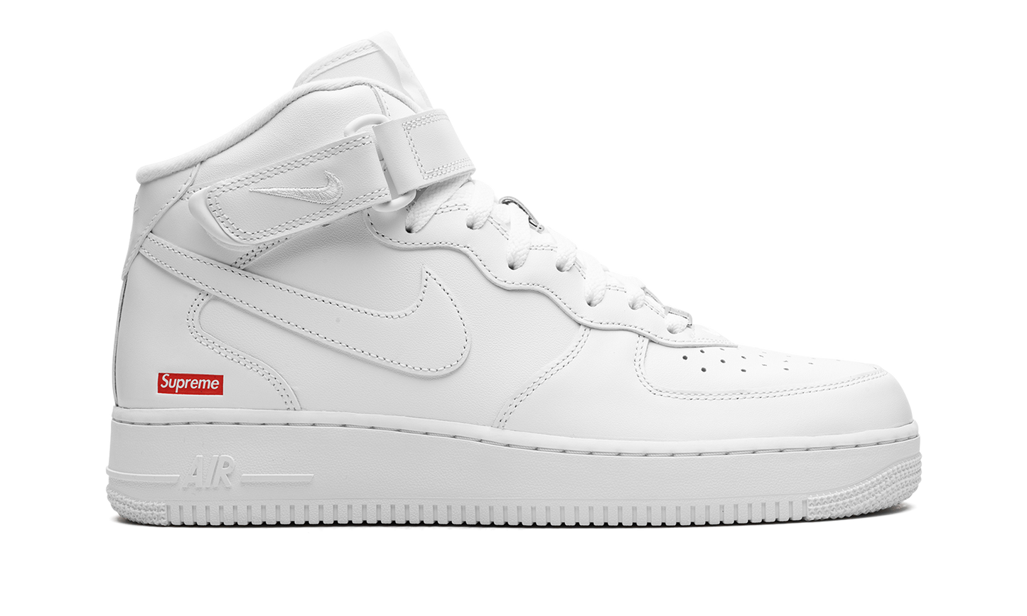 Air Force 1 Mid Supreme - Mini Box Logo White