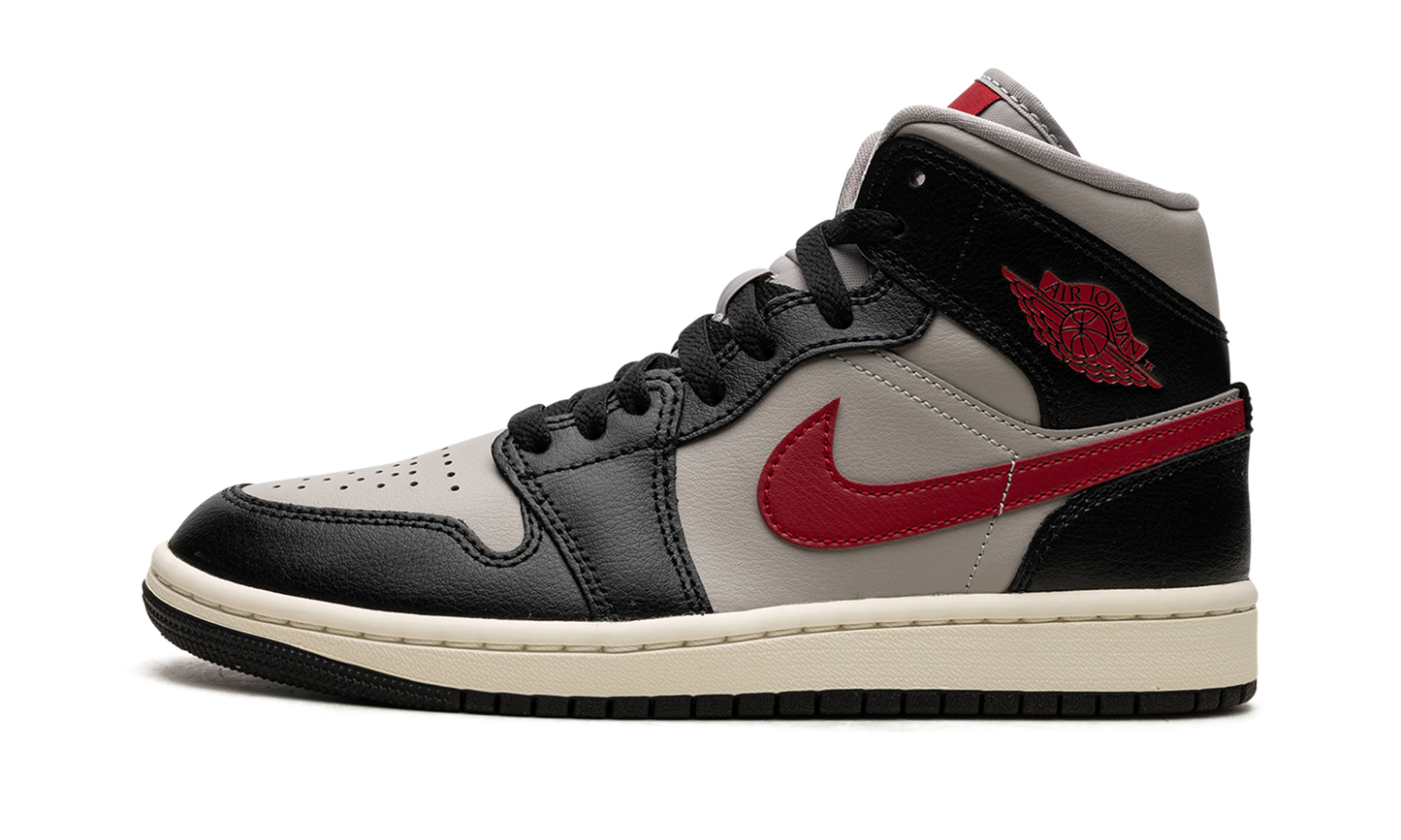 AIR JORDAN 1 MID WMNS Black / Gym Red / College Grey