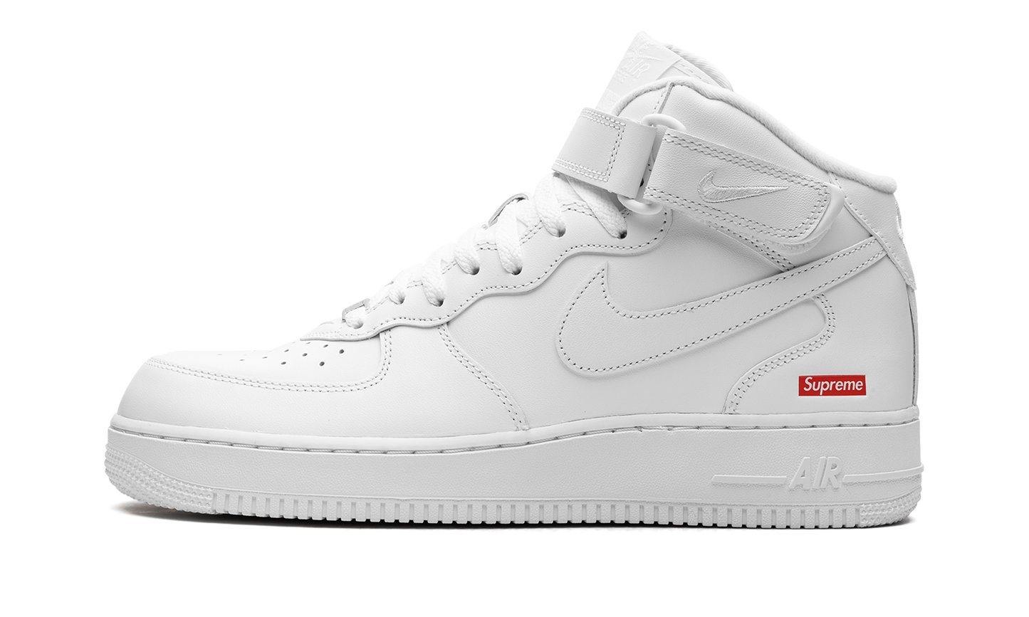 Air Force 1 Mid Supreme - Mini Box Logo White