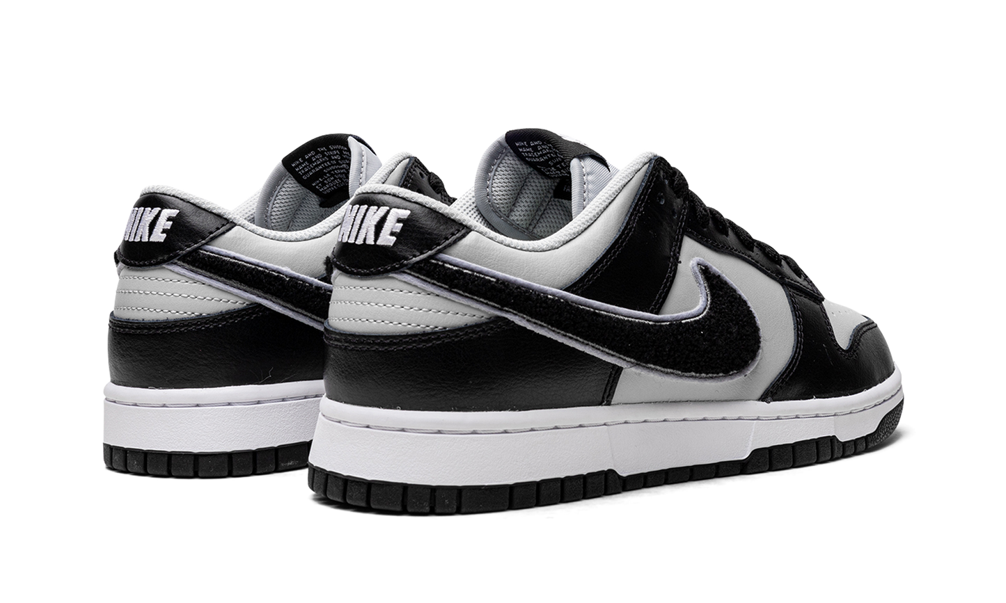 Dunk Low Chenille Swoosh Black Grey