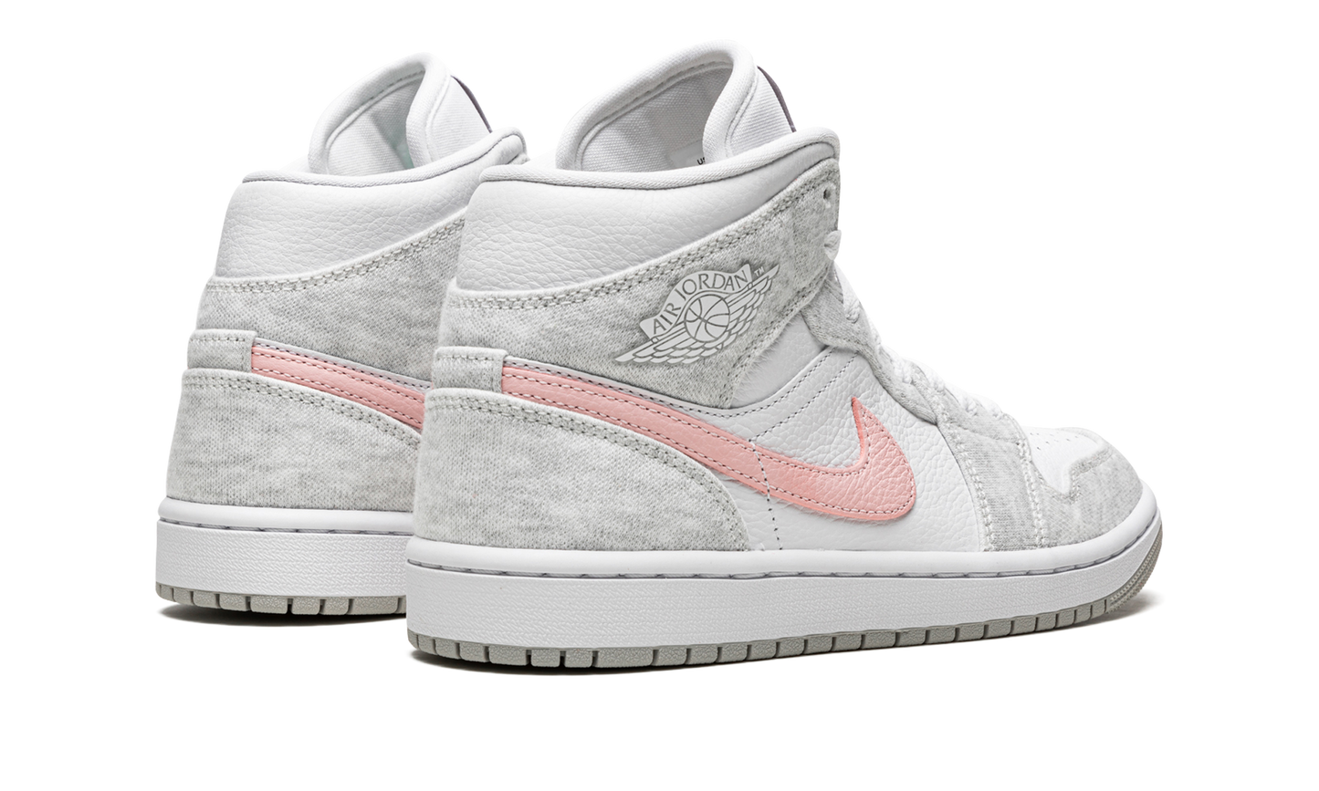 AIR JORDAN 1 MID SE WMNS Heather Grey / Pink