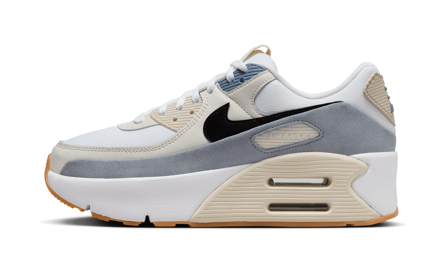 Air Max 90 LV8 WMNS White Ashen Slate Light Orewood Brown Black