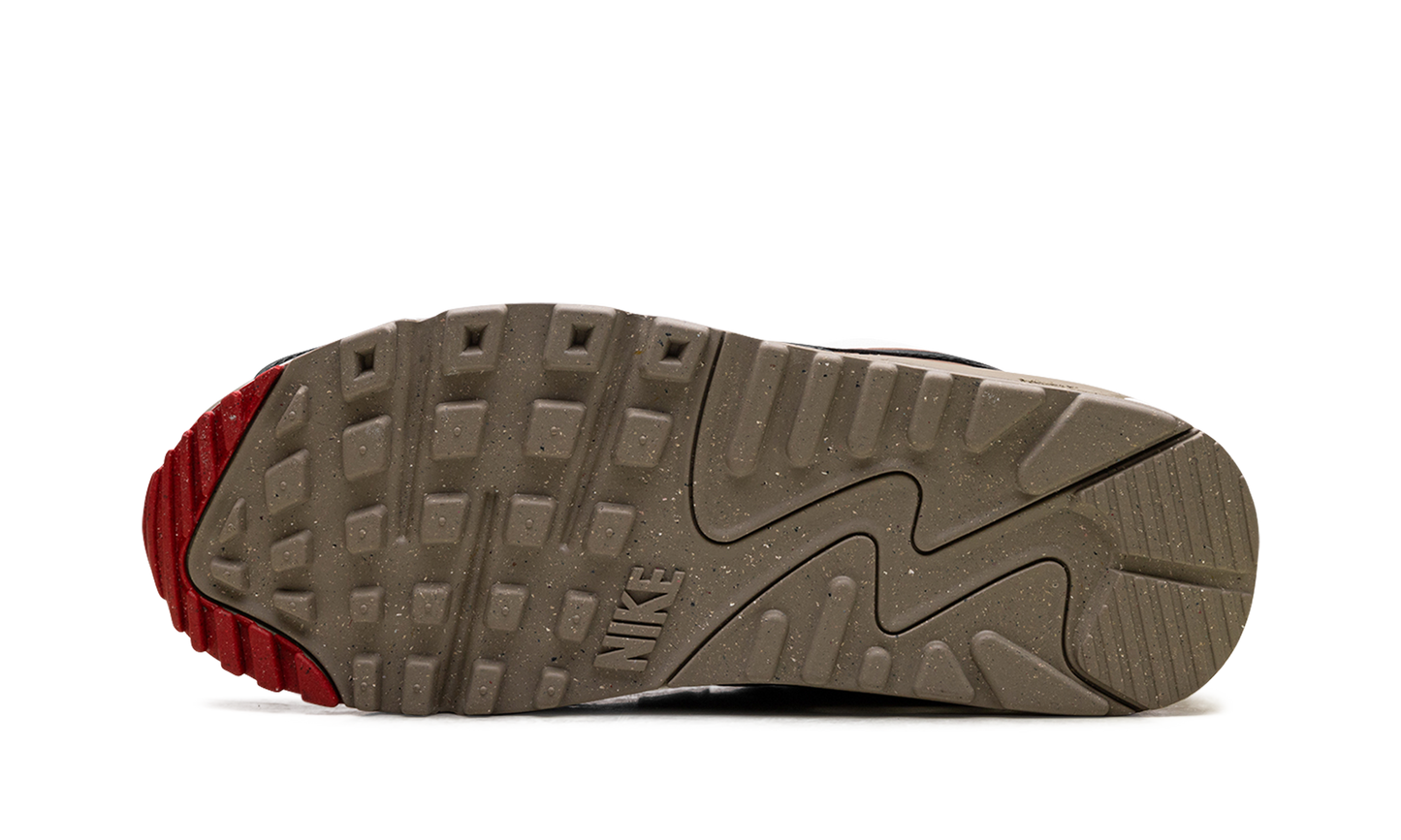 Air Max 90 WMNS Phantom Black Fire Red Light British Tan