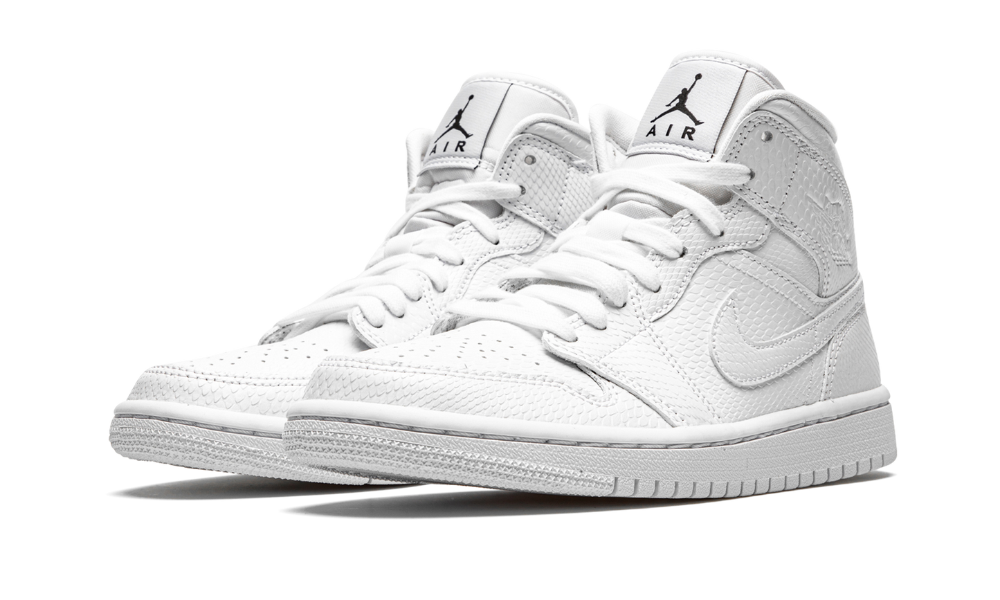 AIR JORDAN 1 MID WMNS White Snakeskin