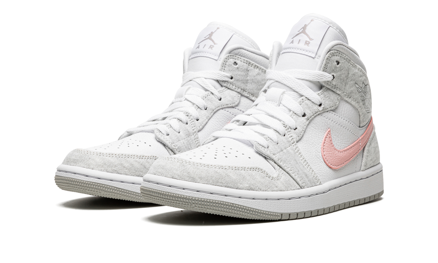 AIR JORDAN 1 MID SE WMNS  Heather Grey / Pink