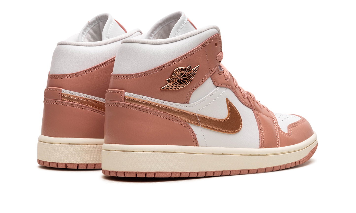 AIR JORDAN 1 MID WMNS  RED STARDUST
