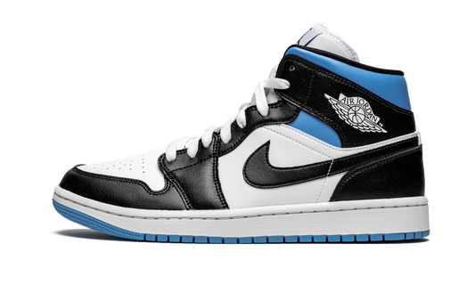 AIR JORDAN 1 MID WMNS  Black / White / University Blue