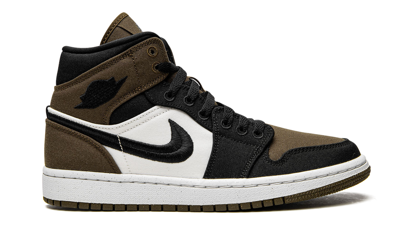 AIR JORDAN 1 MID SE WMNS  Olive Toe