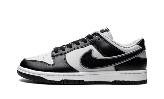 Dunk Low  Chenille Swoosh Black Grey