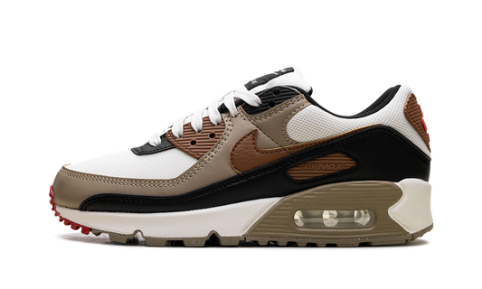 Air Max 90 WMNS  Phantom Black Fire Red Light British Tan