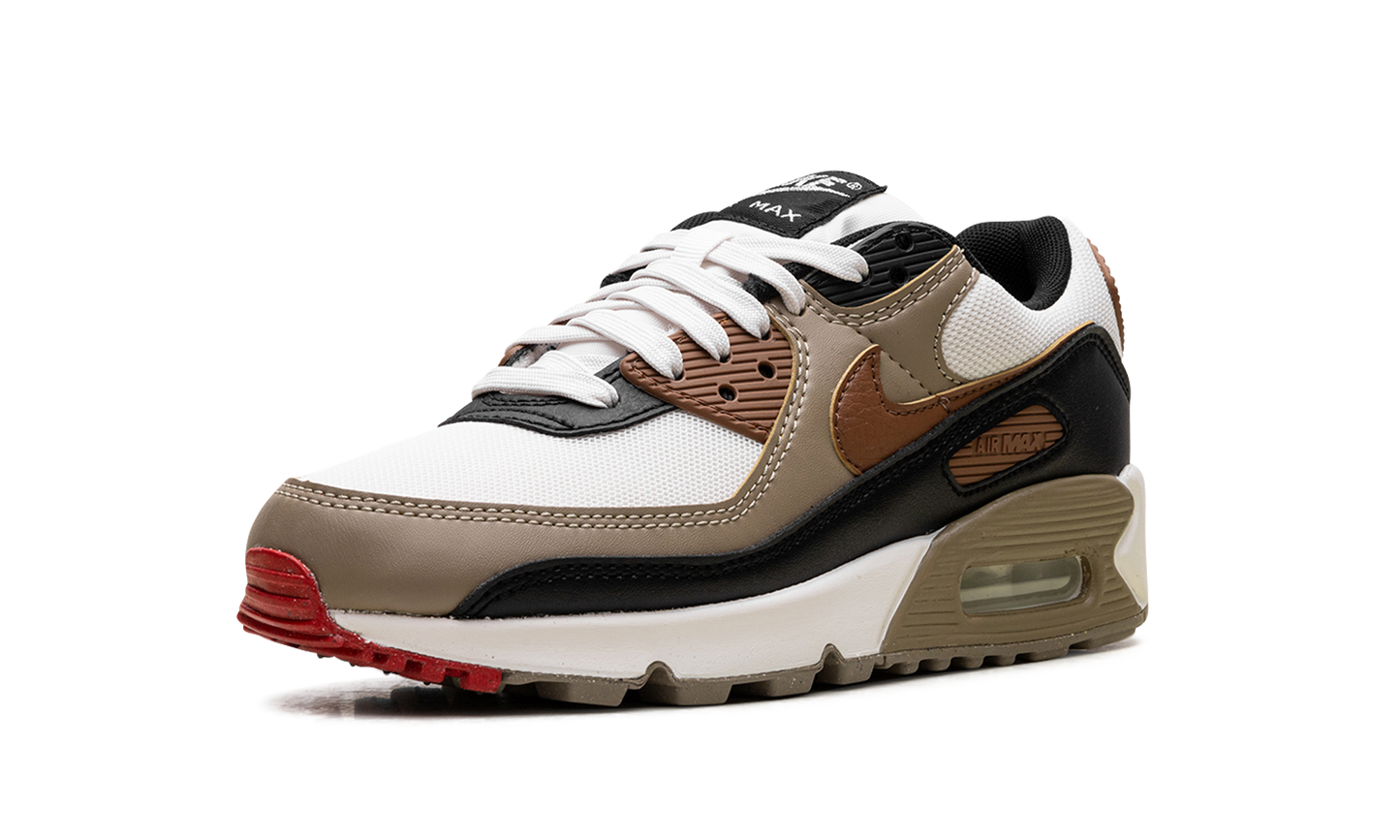Air Max 90 WMNS  Phantom Black Fire Red Light British Tan
