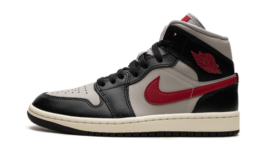 AIR JORDAN 1 MID WMNS  Black / Gym Red / College Grey